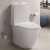 RAK Sensation Rimless Close Coupled Toilet with Bottom Inlet - Soft Close Seat