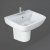 RAK Series 600 Basin and Semi Pedestal 520mm Wide - 1 Tap Hole