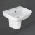 RAK Series 600 Basin and Semi Pedestal 520mm Wide - 2 Tap Hole