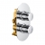 RAK Thermostatic Round 1 Outlet Concealed Shower Valve Dual Handle - Chrome