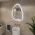 RAK TearDrop LED Illuminated Bathroom Mirror with Touch Sensor 500mm H x 700mm W