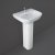 RAK Tonique Basin and Full Pedestal 450mm Wide - 1 Tap Hole