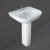 RAK Tonique Basin and Full Pedestal 550mm Wide - 1 Tap Hole