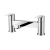 RAK Tonique Double Lever Bath Filler Tap - Chrome