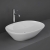 RAK Variant Oval Countertop Wash Basin 500mm Wide 0 Tap Hole - Alpine White