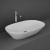 RAK Variant Oval Countertop Wash Basin 600mm Wide 0 Tap Hole - Alpine White