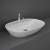 RAK Variant Oval Countertop Wash Basin 600mm Wide 1 Tap Hole - Alpine White