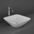 RAK Variant Square Countertop Wash Basin 360mm Wide 0 Tap Hole - Alpine White