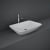 RAK Variant Rectangular Countertop Wash Basin 550mm Wide 0 Tap Hole - Alpine White