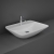 RAK Variant Rectangular Countertop Wash Basin 550mm Wide 1 Tap Hole - Alpine White | Thumbnail Image
