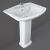 RAK Washington Basin and Full Pedestal 650mm Wide - 1 Tap Hole