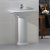 RAK Washington Basin and Full Pedestal 650mm Wide - 1 Tap Hole