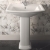 RAK Washington Basin and Full Pedestal 650mm Wide - 1 Tap Hole
