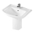RAK Washington Basin and Semi Pedestal 650mm Wide - 1 Tap Hole
