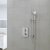 RAK Washington Thermostatic Dual Outlet Concealed Shower Valve - Chrome