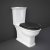 RAK Washington Close Coupled Toilet with Horizontal Outlet & Push Button Cistern - Black Seat