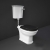 RAK Washington Low Level Toilet with Horizontal Outlet - Black Soft Close Wood Seat