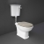 RAK Washington Low Level Toilet with Horizontal Outlet - Cappuccino Soft Close Wood Seat