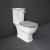 RAK Washington Close Coupled Toilet with Horizontal Outlet & Lever Cistern - Matt Grey Seat