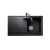 Rangemaster Amethyst 1.0 Bowl Inset Kitchen Sink with Waste Kit 860mm L x 500mm W - Ash Black