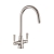 Rangemaster Aquaclassic 2 Dual Lever Kitchen Sink Mixer Tap - Brushed