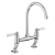 Rangemaster Aquaclassic Belfast Traditional Bridge Dual Lever Kitchen Sink Mixer Tap - Chrome/White