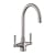 Rangemaster Aquaclassic Dual Lever Kitchen Sink Mixer Tap - Brushed