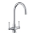 Rangemaster Aquaclassic Dual Lever Kitchen Sink Mixer Tap - Chrome/White