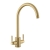 Rangemaster Aquatrend Dual Lever Kitchen Sink Mixer Tap - Brushed Brass