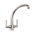 Rangemaster Aquavibe Dual Lever Kitchen Sink Mixer Tap - Brushed