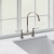 Rangemaster Belfast Traditional Bridge Dual Lever Kitchen Sink Mixer Tap - Brushed