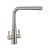 Rangemaster Conical Dual Lever Kitchen Sink Mixer Tap - Brushed
