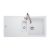 Rangemaster Elements 1.5 Bowl Kitchen Sink with Waste Kit 1000mm L x 500mm W - Crystal White