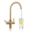 Rangemaster Geo Intense 4 in 1 Kitchen Sink Tap and Boiler - Brushed Brass