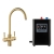 Rangemaster Geo Intense 4 in 1 Kitchen Sink Tap and Boiler - Brushed Brass