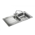 Rangemaster Glendale 1.5 Bowl Kitchen Sink with Waste Kit 950mm L x 508mm W - Stainless Steel