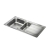 Rangemaster Glendale 1.5 Bowl Kitchen Sink with Waste Kit 950mm L x 508mm W - Stainless Steel
