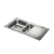 Rangemaster Glendale 1.5 Bowl Inset Kitchen Sink with Waste Kit 950mm L x 508mm W - Stainless Steel