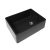 Rangemaster Grange 1.0 Bowl Inset Ceramic Kitchen Sink with Waste Kit 595mm L x 455mm W - Matt Black | Thumbnail Image