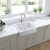 Rangemaster Hartland 1.0 Bowl Inset Ceramic Kitchen Sink with Waste Kit 622mm L x 494mm W - White