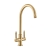Rangemaster Hemlock Dual Lever Kitchen Sink Mixer Tap - Polished Gold