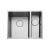 Rangemaster Kube 1.5 Bowl Kitchen Sink RH with Waste Kit 560mm L x 440mm W - Stainless Steel