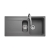 Rangemaster Loa 1.5 Bowl Inset Kitchen Sink with Waste Kit 1000mm L x 500mm W - Concrete | Thumbnail Image
