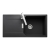 Rangemaster Mayon 1.0 Bowl Inset Kitchen Sink with Waste Kit 1000mm L x 500mm W - Ash Black