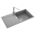 Rangemaster Mayon 1.0 Bowl Inset Kitchen Sink with Waste Kit 1000mm L x 500mm W - Dove Grey
