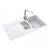 Rangemaster Mayon 1.5 Bowl Inset Kitchen Sink with Waste Kit 1000mm L x 500mm W - Crystal White | Thumbnail Image