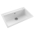 Rangemaster Prato 1.0 Bowl Inset Granite Kitchen Sink with Waste Kit 790mm L x 510 W - Arctic White