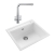 Rangemaster Prato 1.0 Bowl Inset Granite Kitchen Sink with Waste Kit 790mm L x 510 W - Arctic White