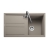 Rangemaster Topaz 1.0 Bowl Inset Granite Kitchen Sink with Waste Kit 860mm L x 510 W - Pebble