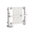 Reina Ashen Designer Radiator Towel Rail 400mm H x 490mm W - White | Thumbnail Image